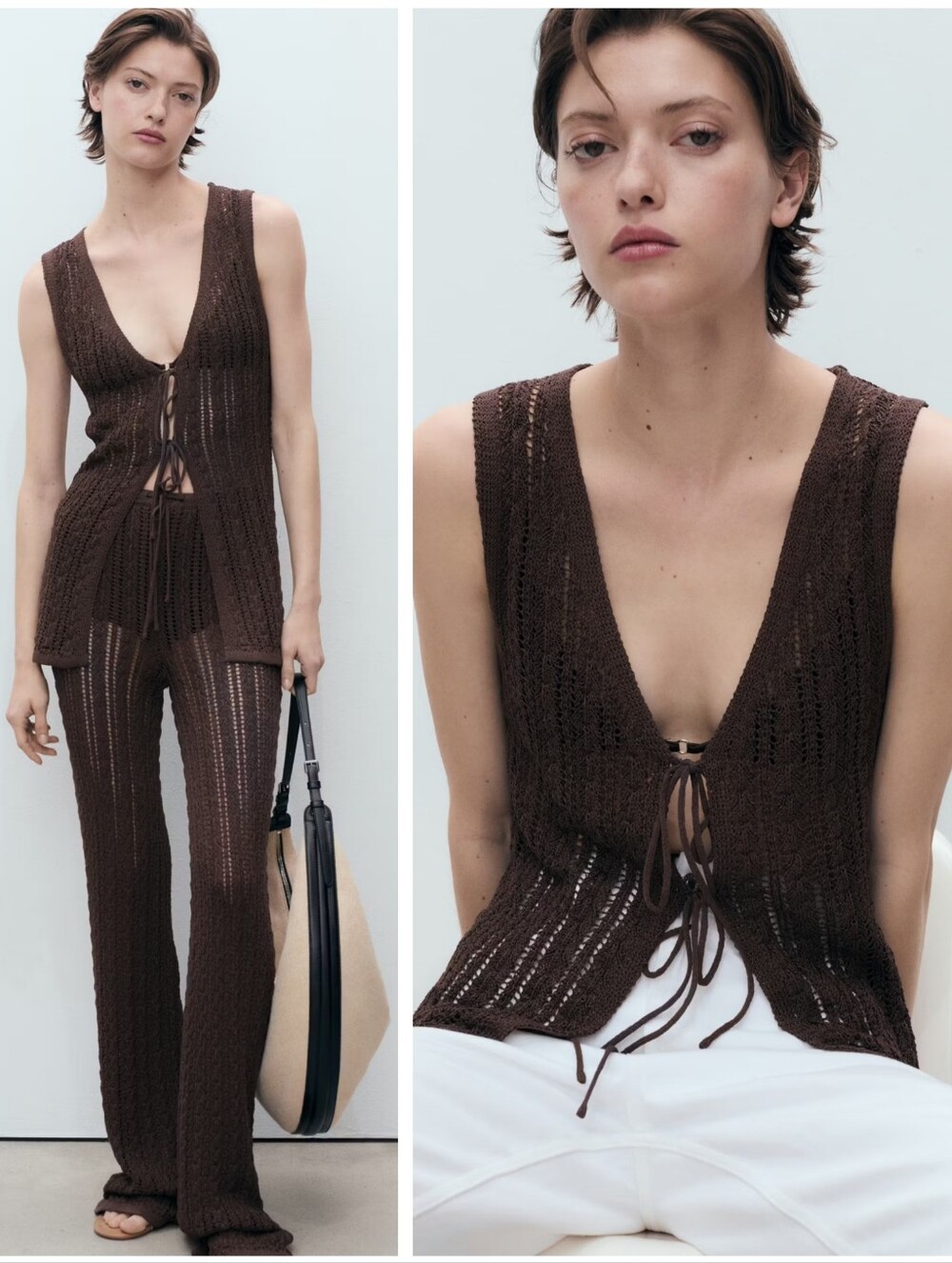 MANGO Knitted Vest/Pants